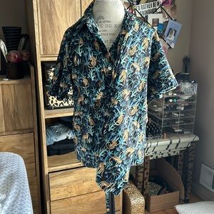 Everyday Jane Tropical Leopard Pant & Shirt Set - Medium